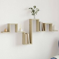 Berkfield Home Wall Shelf Sonoma Oak 104.5x10x43 cm Engineered Wood in Brown