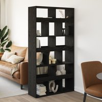 Berkfield Home Room Divider 2 pcs Black oak 100x33x187, 5 cm Engineered wood