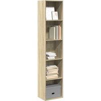 Berkfield Home Bookcase Sonoma Oak 40x30x189 cm Engineered Wood in Brown | Size: 40 x 30 x 189 cm