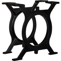 Berkfield Home Coffee Table Legs 2 pcs O-Frame Cast Iron in Black