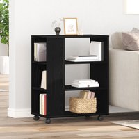 Berkfield Home Rolling Cabinet in Black Oak, 60x35x75 cm, Made of Engineered Wood | Size: 60 x 35 x 75 cm