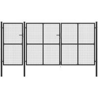 Berkfield Home Garden Gate Steel 400x150 cm Anthracite