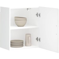 Berkfield Home Kitchen Wall Cabinets 2 pcs Porto White Engineered Wood in Black