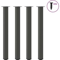 Berkfield Home Coffee Table Legs 4 pcs Anthracite 110-112 cm Steel in Black