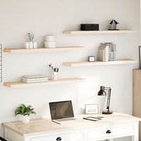 Berkfield Home Floating Shelves 4 pcs 110x23.5x4 cm Engineered Wood in Brown