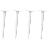 Berkfield Home Coffee Table Legs Conical Shape 4 pcs White 30-31 cm Steel