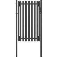 Berkfield Home Garden Fence Gate Steel 1x2.25 m Anthracite