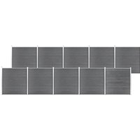 Berkfield Home Garden Fence WPC 1737x186 cm Grey