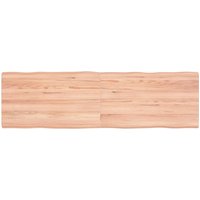 Berkfield Home Table Top Light Brown 140x40x(2-4)cm Treated Solid Wood Live Edge