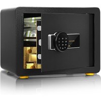 Costway Digital Security Safe Box Electronic Money Cash Jewelry Deposit Case with Keys in Black