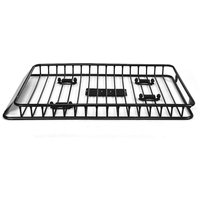 Costway Universal Roof Rack Cargo Carrier 113 kg Capacity Expandable Top Luggage Holder Basket in Black | Size: Large