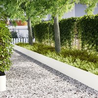 Berkfield Home Lawn Edgings 50 pcs White 100x0.5x30 cm Steel
