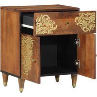 Berkfield Home Bedside Cabinet Honey brown Solid wood 50 x 33 x 60 cm Storage