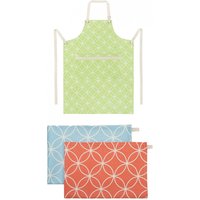 BlissHome Nadiya Hussain Apron & 2 Piece Tea Towel Set