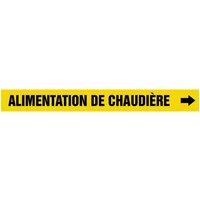 Accuform CRPK165SSD French Pipe Marker: Alimentation De Chaudière