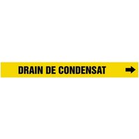 Accuform CRPK233STC French Pipe Marker: Drain De Condensat