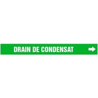Accuform CRPK234STC French Pipe Marker: Drain De Condensat