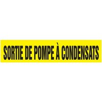Accuform CRPK236STC French Pipe Marker: Sortie De Pompe À Condensats
