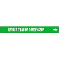 Accuform CRPK243SSA French Pipe Marker: Retour D'Eau De Condenseur