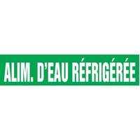 Accuform CRPK251STA French Pipe Marker: Alim. D'Eau Réfrigérée