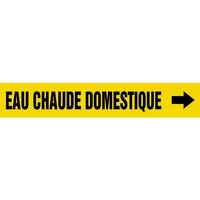 Accuform CRPK277STC French Pipe Marker: Eau Chaude Domestique