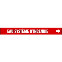 Accuform CRPK326SSA French Pipe Marker: Eau Système D'Incendie