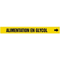 Accuform CRPK371SSD French Pipe Marker: Alimentation En Glycol