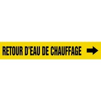 Accuform CRPK391STC French Pipe Marker: Retour D'Eau De Chauffage