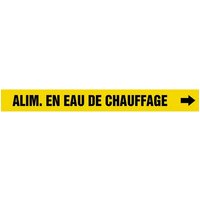 Accuform CRPK393STC French Pipe Marker: Alim. En Eau De Chauffage