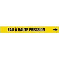 Accuform CRPK415STB French Pipe Marker: Eau À Haute Pression