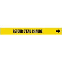 Accuform CRPK427SSD French Pipe Marker: Retour D'Eau Chaude