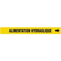 Accuform CRPK447STB French Pipe Marker: Alimentation Hydraulique
