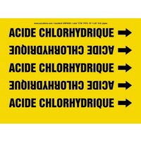 Accuform CRPK451STA French Pipe Marker: Acide Chlorhydrique
