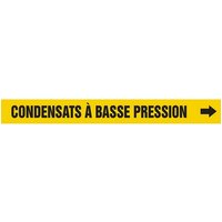 Accuform CRPK485STC French Pipe Marker: Condensats À Basse Pression
