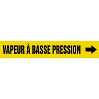 Accuform CRPK499SSB French Pipe Marker: Vapeur À Basse Pression