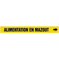 Accuform CRPK544SSD French Pipe Marker: Alimentation En Mazout