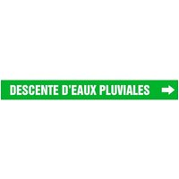 Accuform CRPK596SSD French Pipe Marker: Descente D'eaux Pluviales