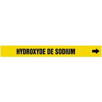 Accuform CRPK645SSD French Pipe Marker: Hydroxyde De Sodium