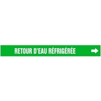 Accuform CRPK779STA French Pipe Marker: Retour D'Eau Réfrigérée