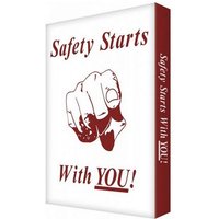 Accuform EDP218 24"" x 18"" Visual Edge Graphic Sign - Starts with You Yellow Aluminum Face