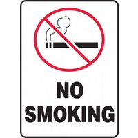 Accuform FBMSMK919VP Bilingual Safety Sign: No Smoking (Symbol)