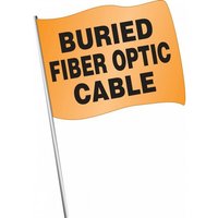 Accuform FMF813 Pre-Printed Marking Flags: Buried Fiber Optic Cable
