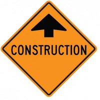 “36" x 36" High Intensity Prismatic Temporary Condition Sign with Legend: "Construction"“