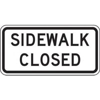Accuform FRR712RA Bicycle & Pedestrian Sign: Sidewalk Closed