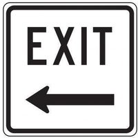 Accuform FRR849RA Facility Traffic Sign: Exit (Left Arrow)