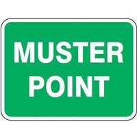 Accuform FRR911RA 24"" x 30"" Safety Sign: Muster Point Red Engineer Grade Reflective Aluminum (.080)