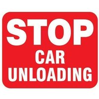 Accuform FRR964RD Railroad Clamp Sign: Stop - Car Unloading