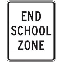 Accuform FRW221HP Bicycle & Pedestrian Traffic Safety Signs: End School Zone