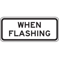 Accuform FRW225HP Bicycle & Pedestrian Sign: When Flashing