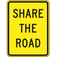 Accuform FRW533DP Bicycle & Pedestrian Sign: Share The Road